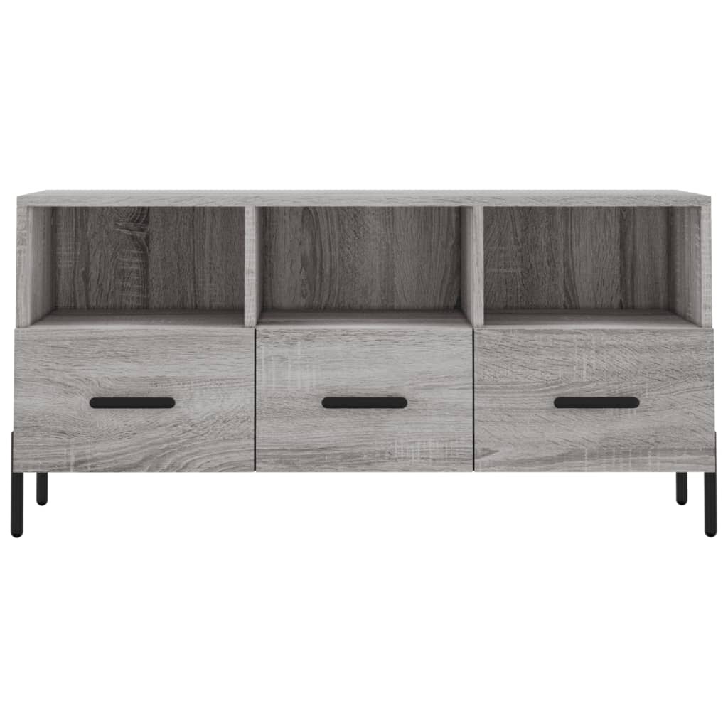 Tv-meubel 102x36x50 cm bewerkt hout grijs sonoma eikenkleurig