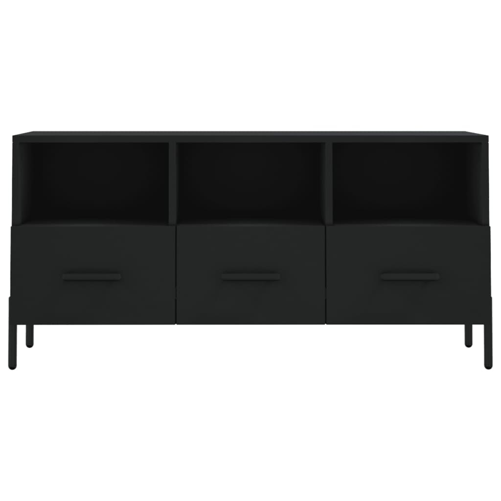 Tv-meubel 102x36x50 cm bewerkt hout zwart