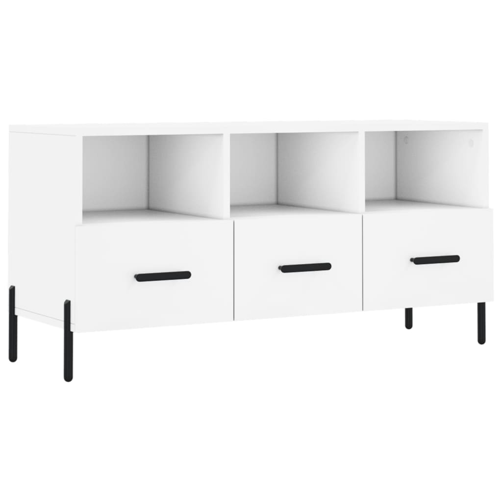 Tv-meubel 102x36x50 cm bewerkt hout wit