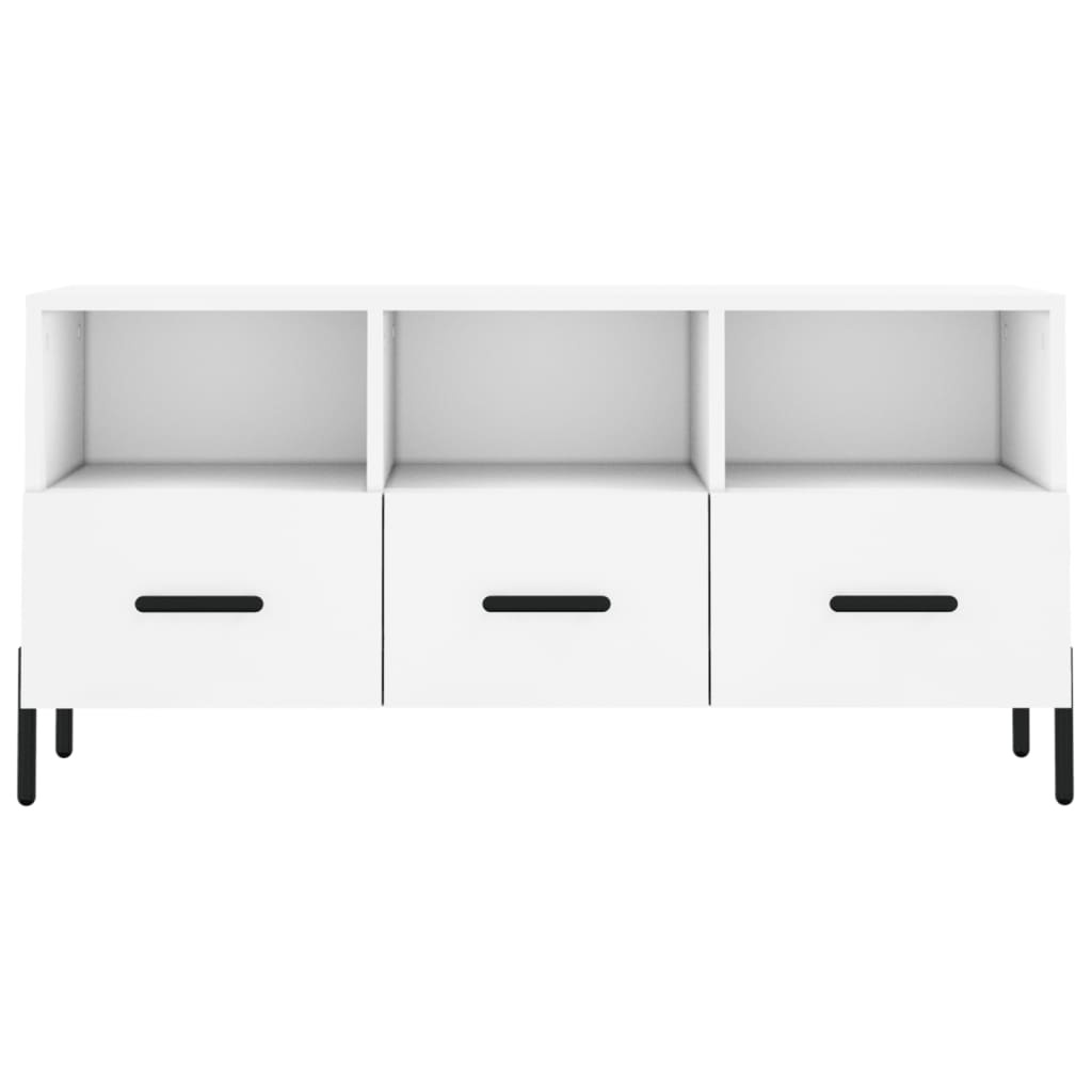Tv-meubel 102x36x50 cm bewerkt hout wit