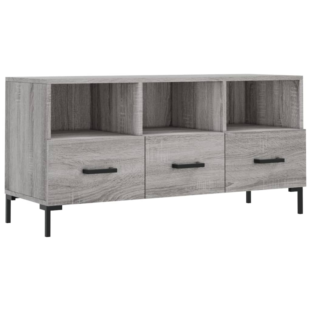 Tv-meubel 102x36x50 cm bewerkt hout grijs sonoma eikenkleurig