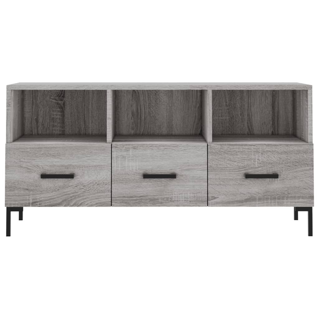 Tv-meubel 102x36x50 cm bewerkt hout grijs sonoma eikenkleurig