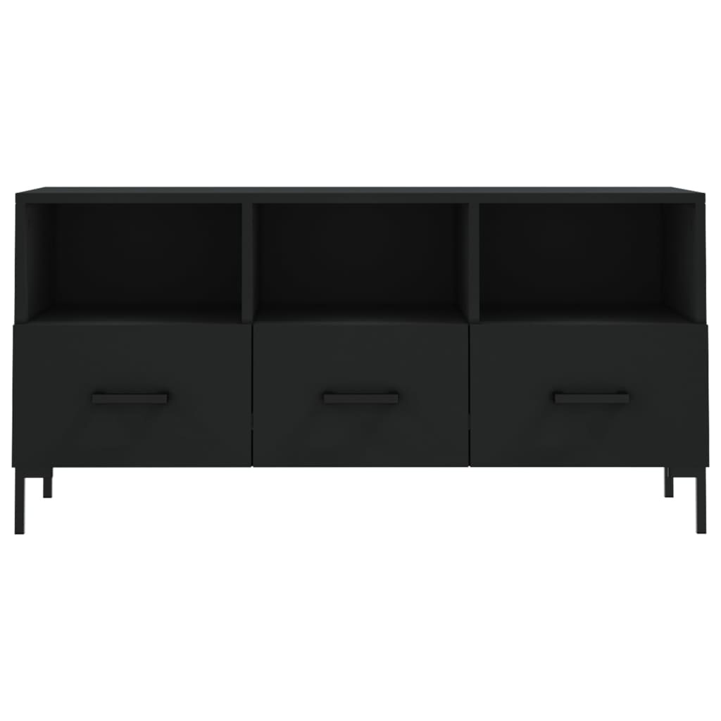 Tv-meubel 102x36x50 cm bewerkt hout zwart