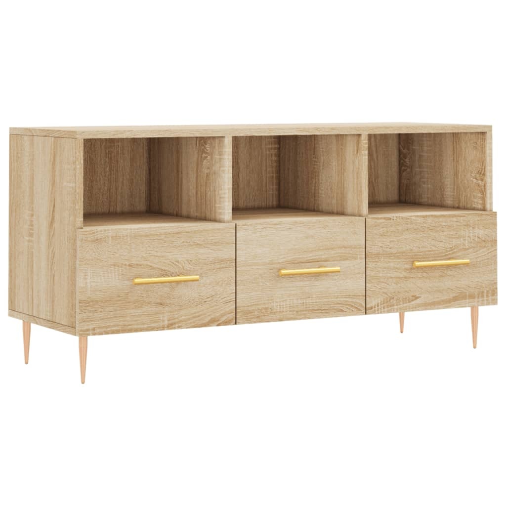 Tv-meubel 102x36x50 cm bewerkt hout sonoma eikenkleurig