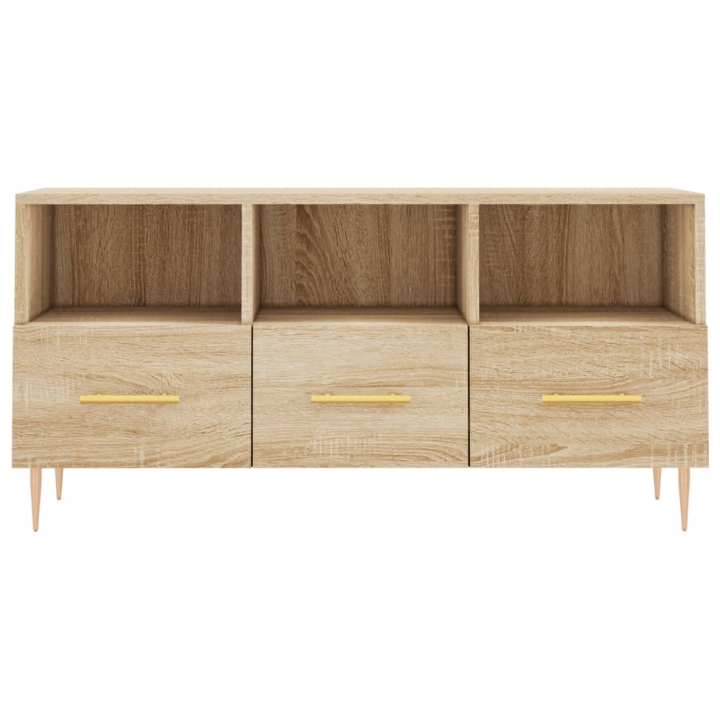 Tv-meubel 102x36x50 cm bewerkt hout sonoma eikenkleurig