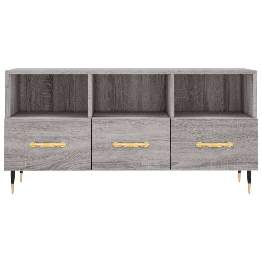Tv-meubel 102x36x50 cm bewerkt hout grijs sonoma eikenkleurig