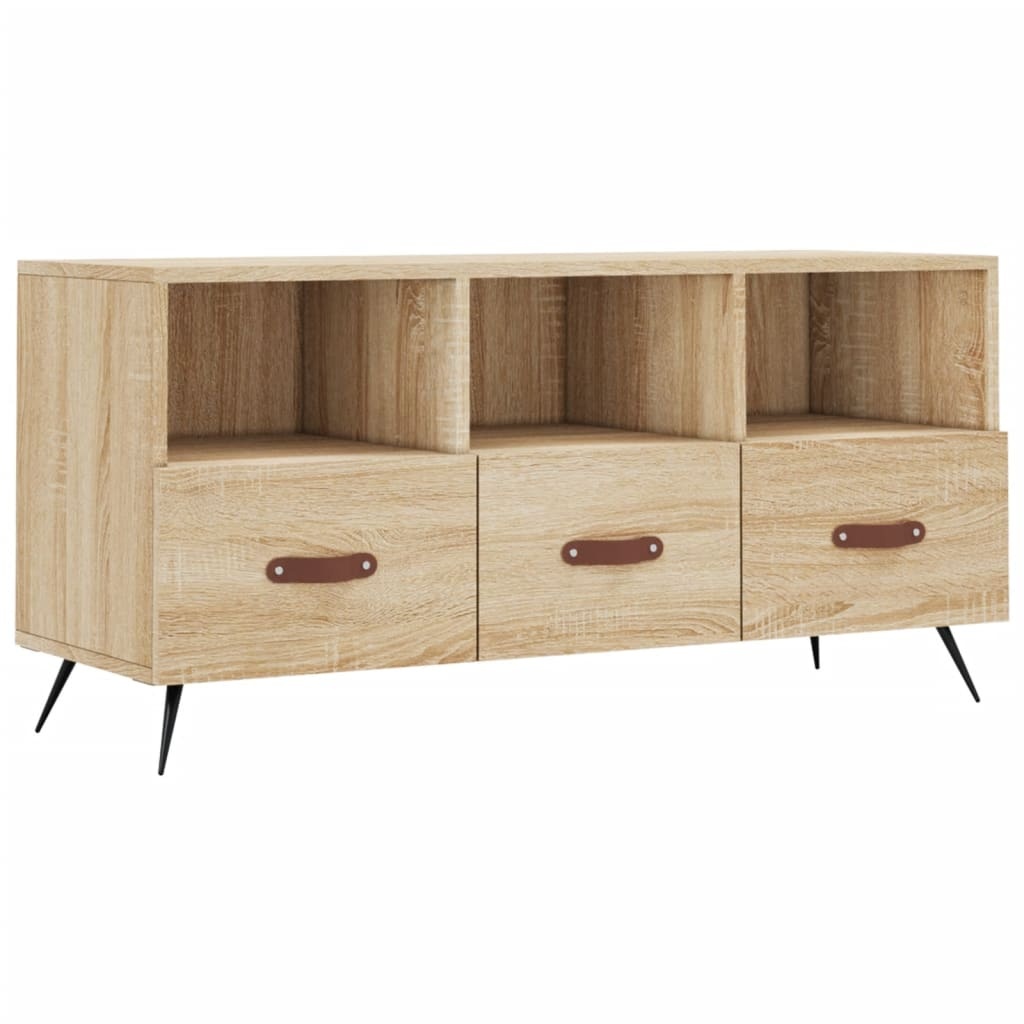 Tv-meubel 102x36x50 cm bewerkt hout sonoma eikenkleurig