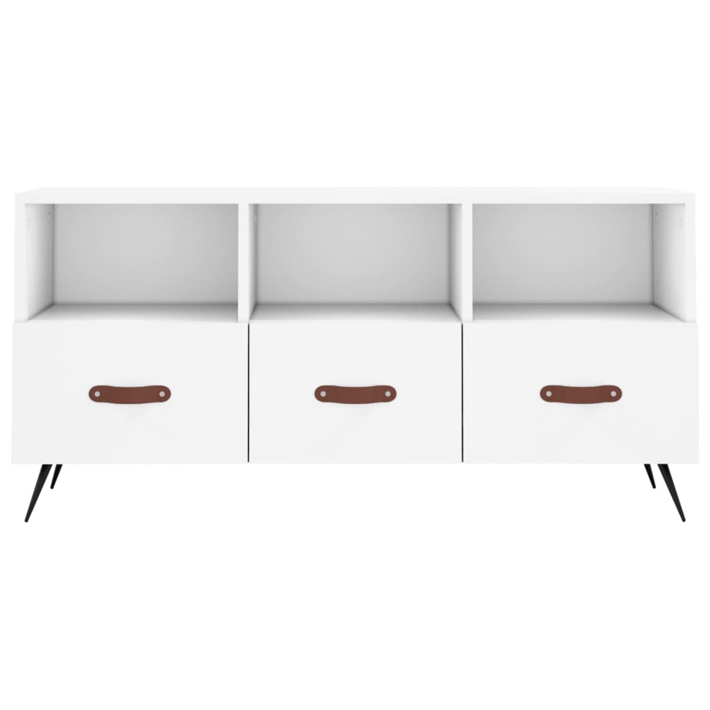 Tv-meubel 102x36x50 cm bewerkt hout wit