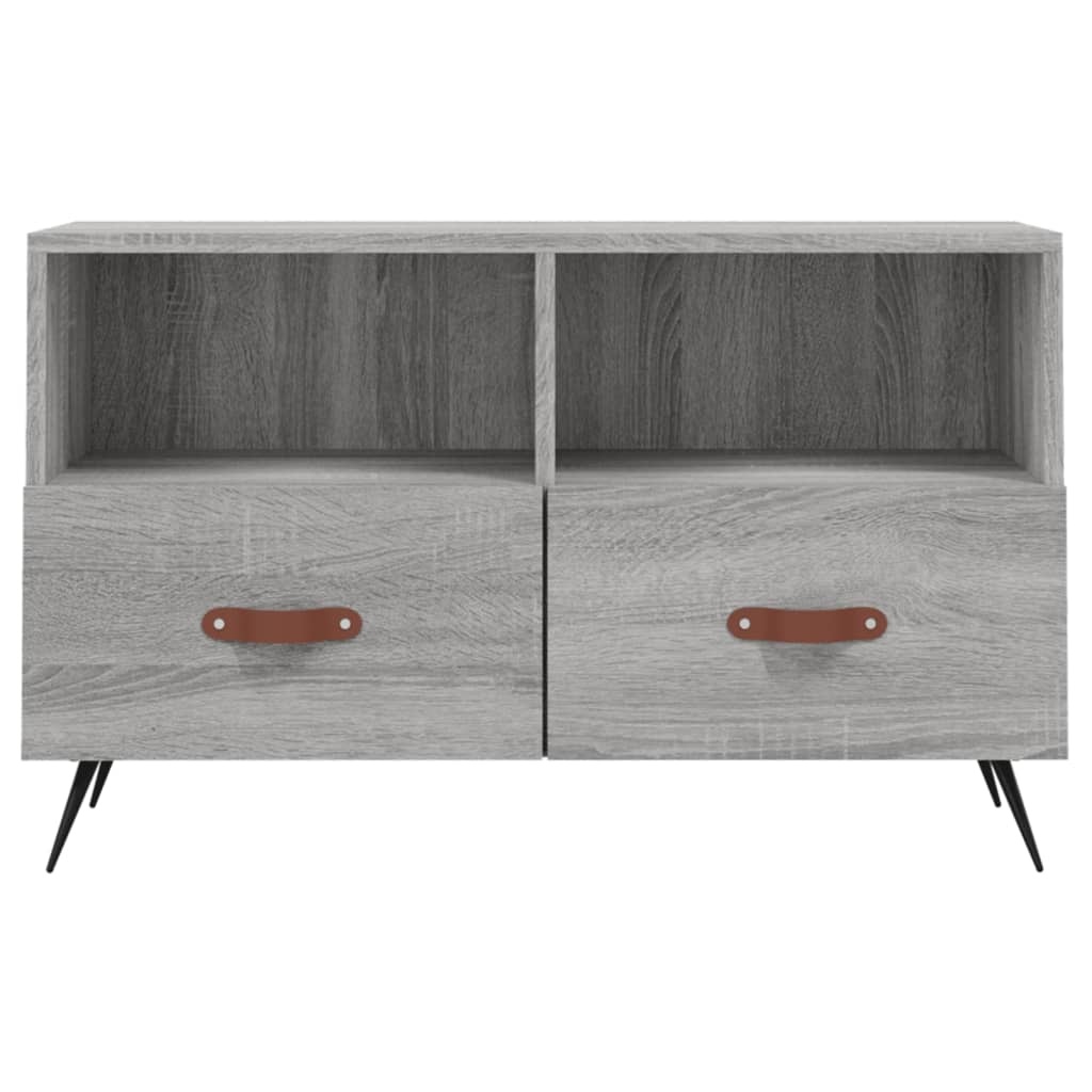 Tv-meubel 80x36x50 cm bewerkt hout grijs sonoma eikenkleurig