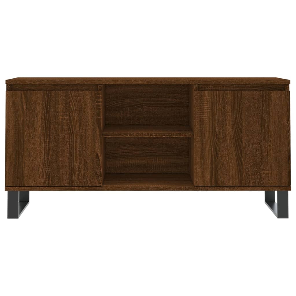 Tv-meubel 104x35x50 cm bewerkt hout bruineikenkleurig