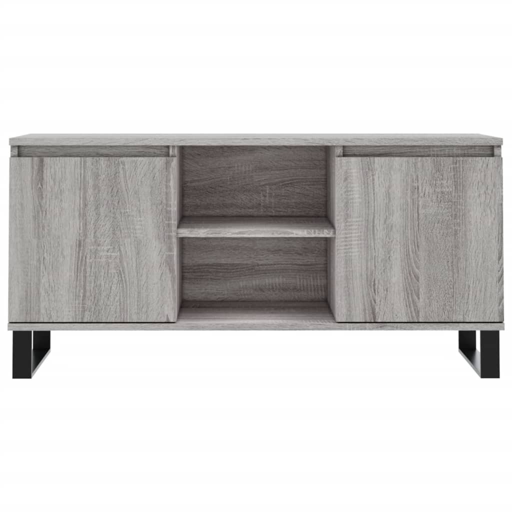 Tv-meubel 104x35x50 cm bewerkt hout grijs sonoma eikenkleurig