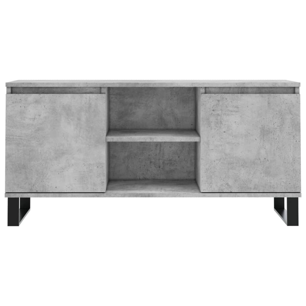 Tv-meubel 104x35x50 cm bewerkt hout betongrijs