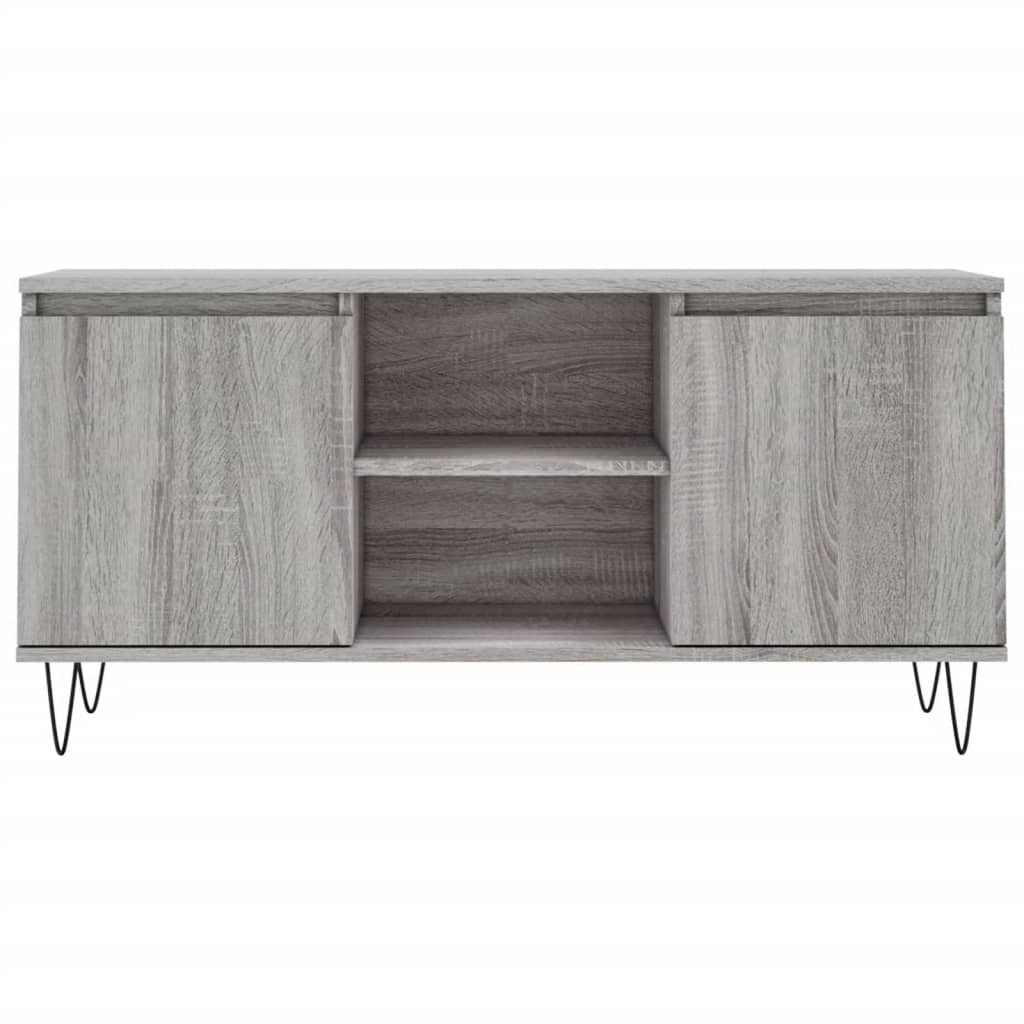 Tv-meubel 104x35x50 cm bewerkt hout grijs sonoma eikenkleurig