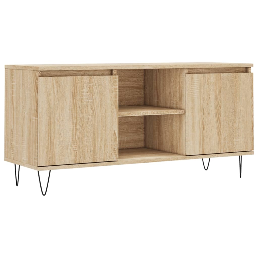 Tv-meubel 104x35x50 cm bewerkt hout sonoma eikenkleurig