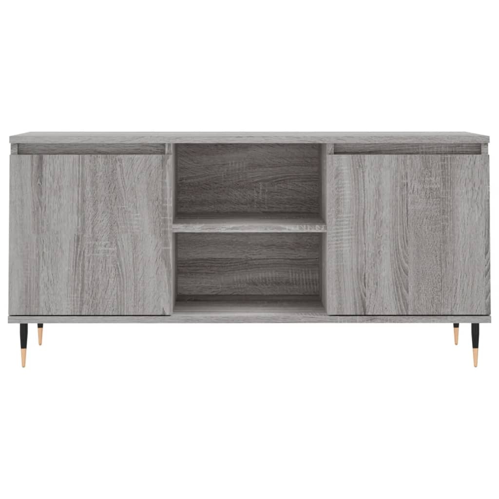 Tv-meubel 104x35x50 cm bewerkt hout grijs sonoma eikenkleurig