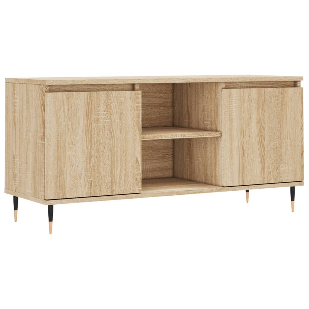 Tv-meubel 104x35x50 cm bewerkt hout sonoma eikenkleurig