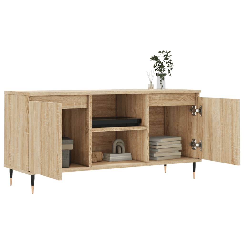 Tv-meubel 104x35x50 cm bewerkt hout sonoma eikenkleurig