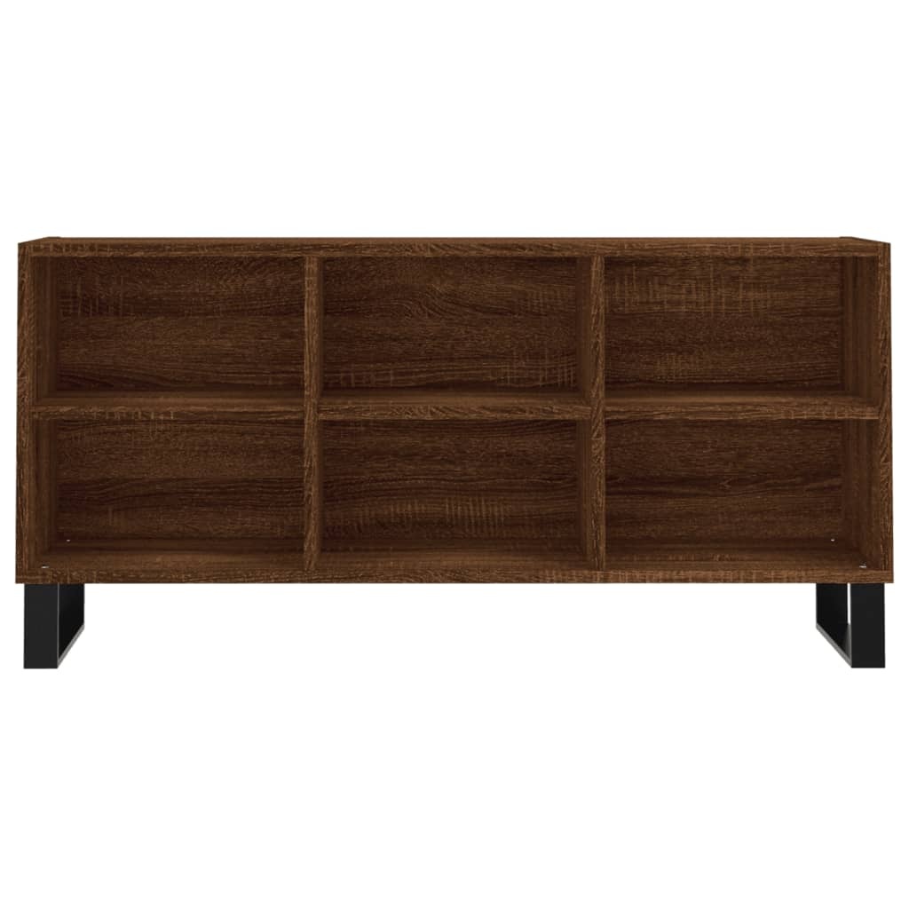 Tv-meubel 103,5x30x50 cm bewerkt hout bruineikenkleurig