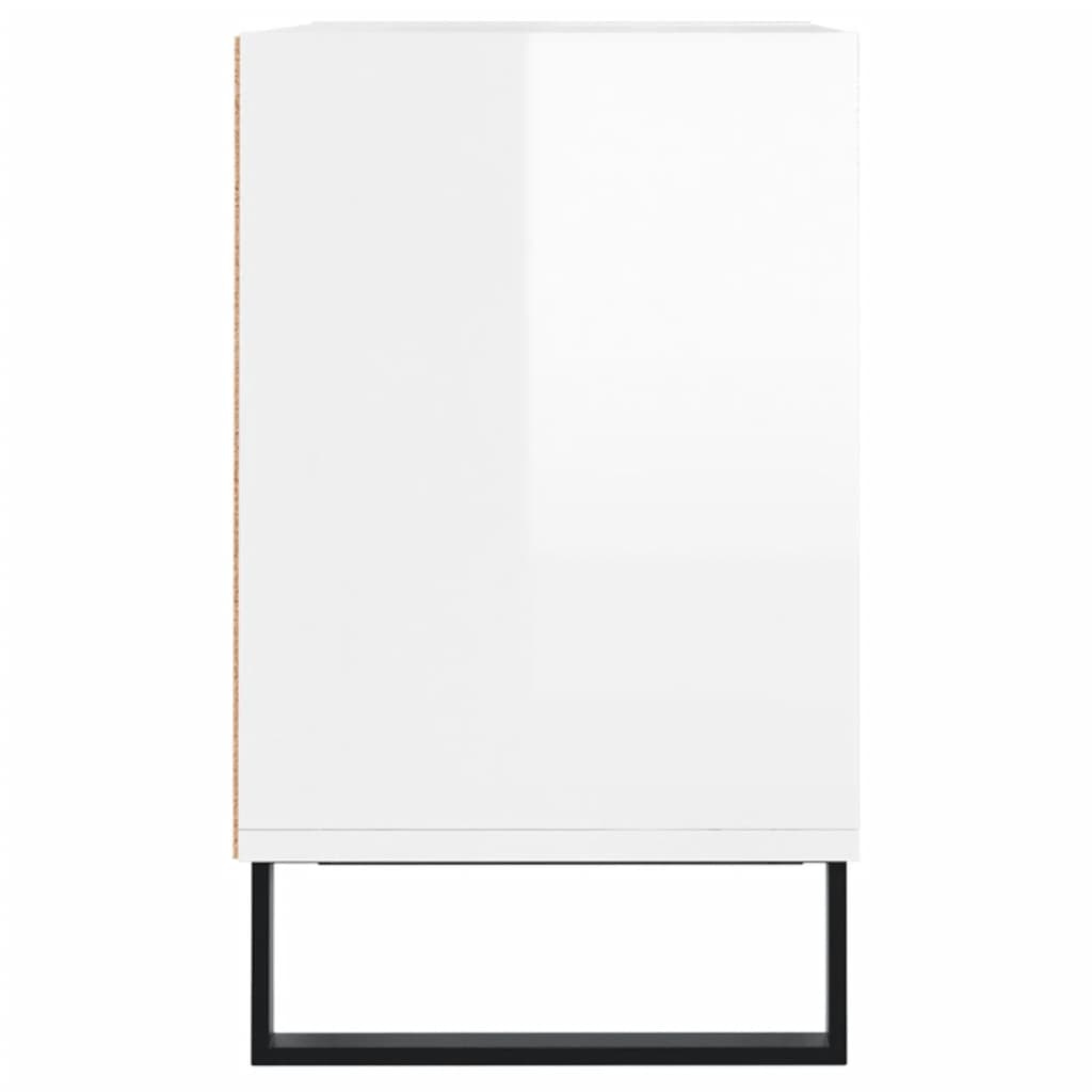 Tv-meubel 103,5x30x50 cm bewerkt hout hoogglans wit