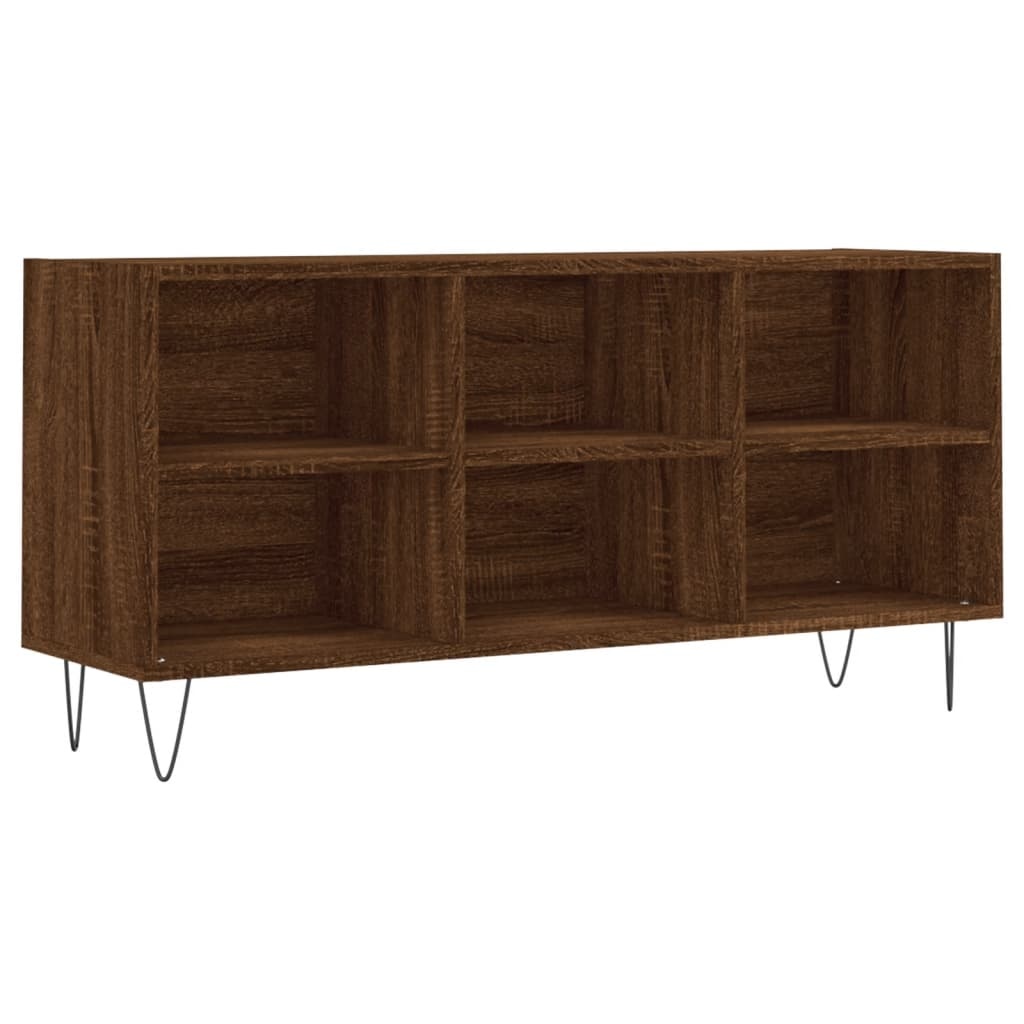 Tv-meubel 103,5x30x50 cm bewerkt hout bruineikenkleurig