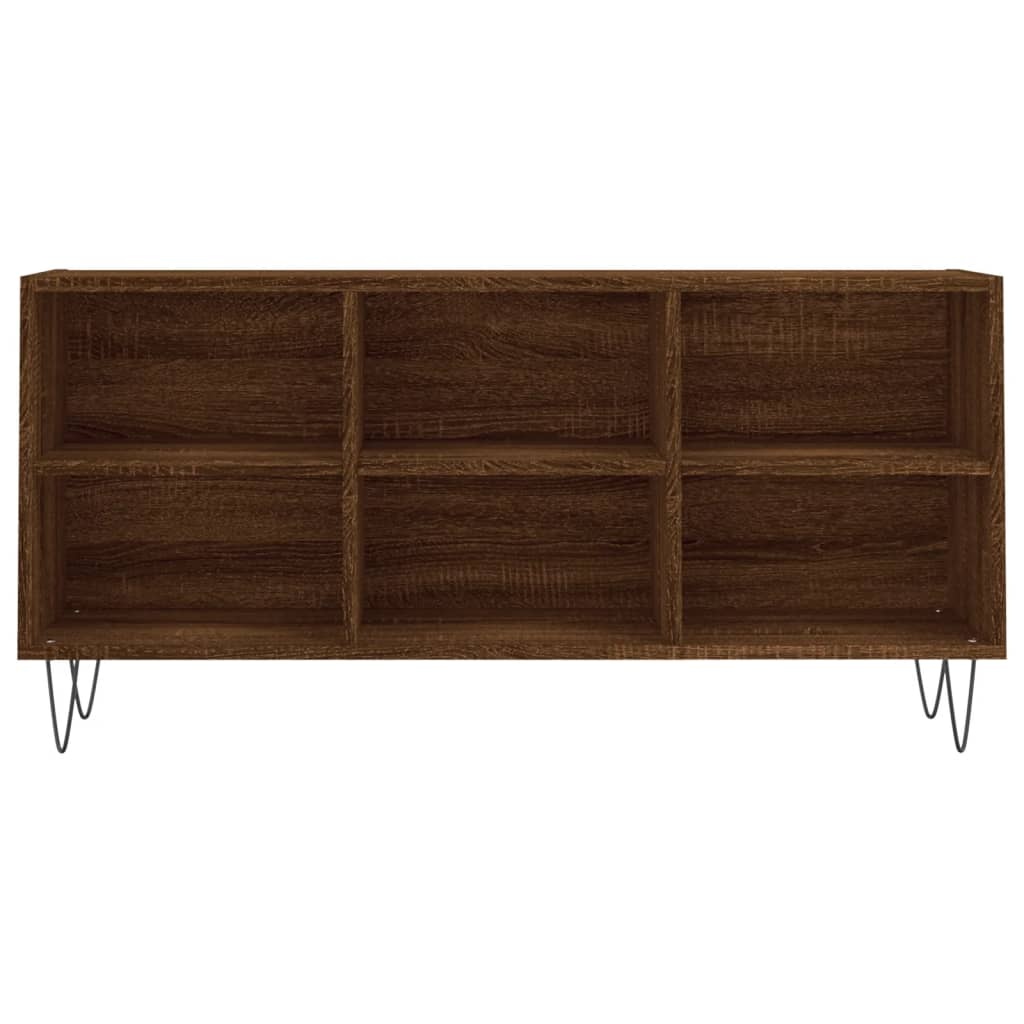 Tv-meubel 103,5x30x50 cm bewerkt hout bruineikenkleurig