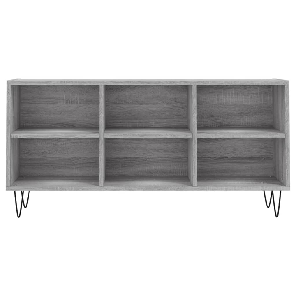 Tv-meubel 103,5x30x50 cm bewerkt hout grijs sonoma eikenkleurig