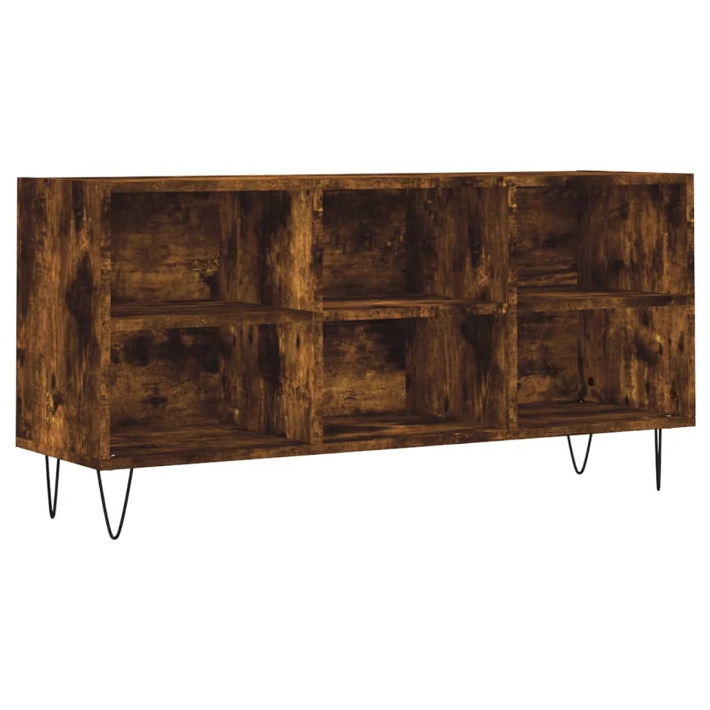 Tv-meubel 103,5x30x50 cm bewerkt hout gerookt eikenkleurig
