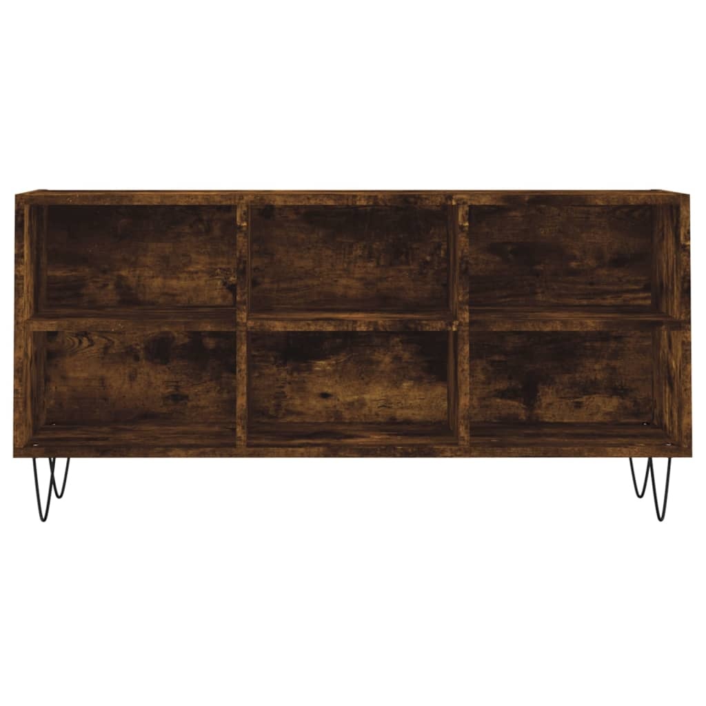 Tv-meubel 103,5x30x50 cm bewerkt hout gerookt eikenkleurig