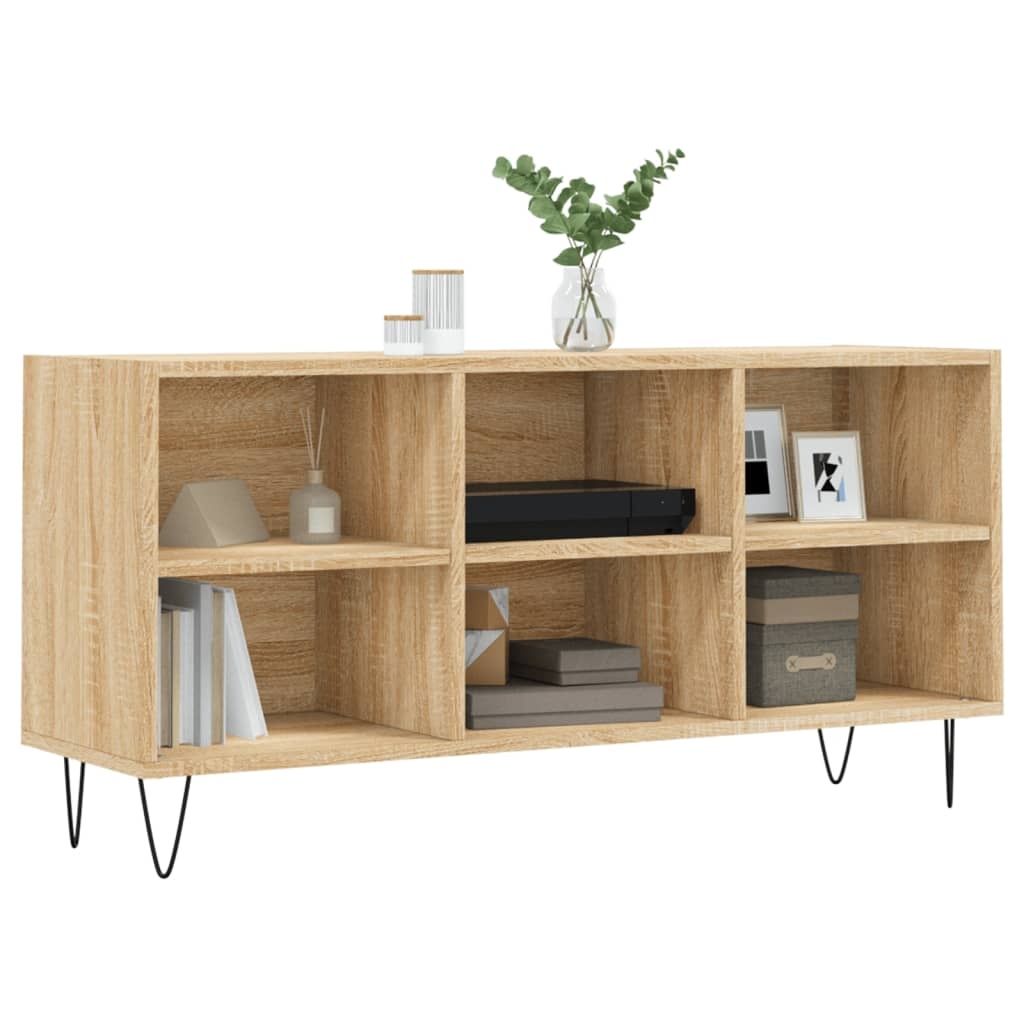 Tv-meubel 103,5x30x50 cm bewerkt hout sonoma eikenkleurig