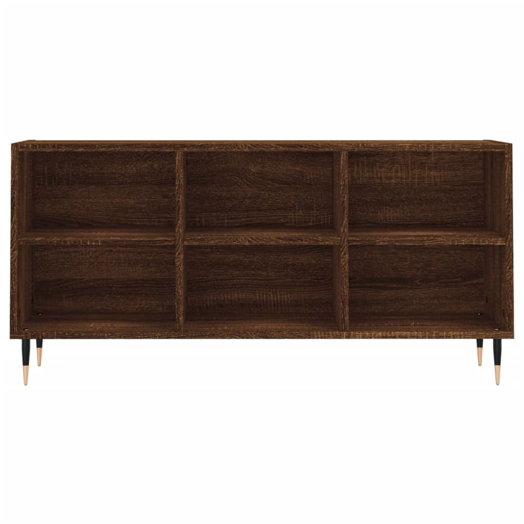 Tv-meubel 103,5x30x50 cm bewerkt hout bruineikenkleurig
