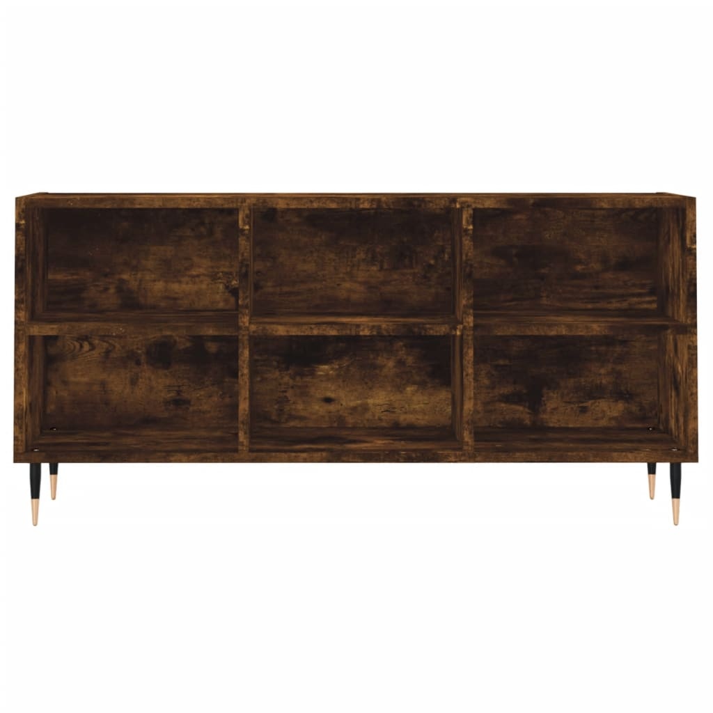 Tv-meubel 103,5x30x50 cm bewerkt hout gerookt eikenkleurig
