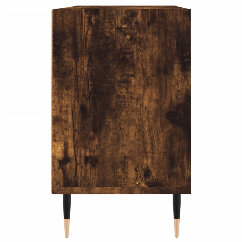 Tv-meubel 103,5x30x50 cm bewerkt hout gerookt eikenkleurig
