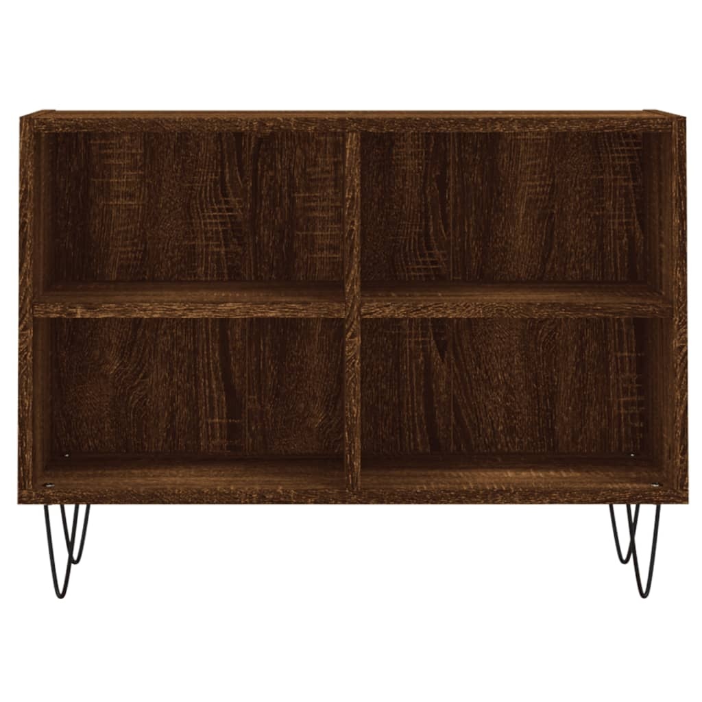Tv-meubel 69,5x30x50 cm bewerkt hout bruineikenkleurig