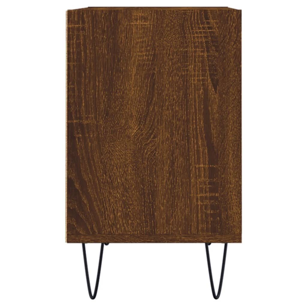 Tv-meubel 69,5x30x50 cm bewerkt hout bruineikenkleurig