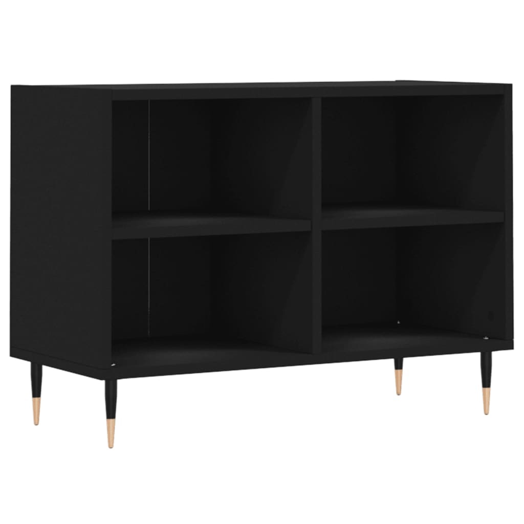 Tv-meubel 69,5x30x50 cm bewerkt hout zwart