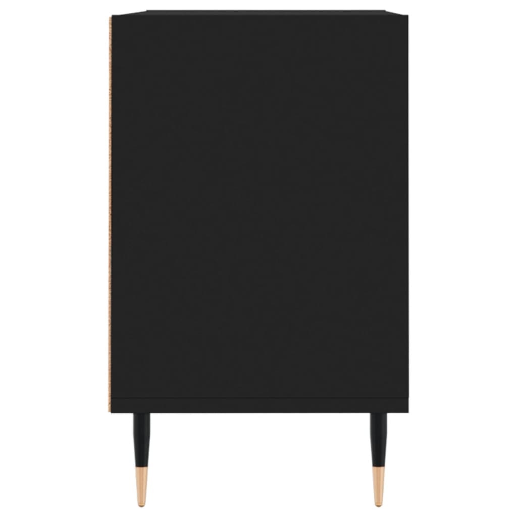 Tv-meubel 69,5x30x50 cm bewerkt hout zwart