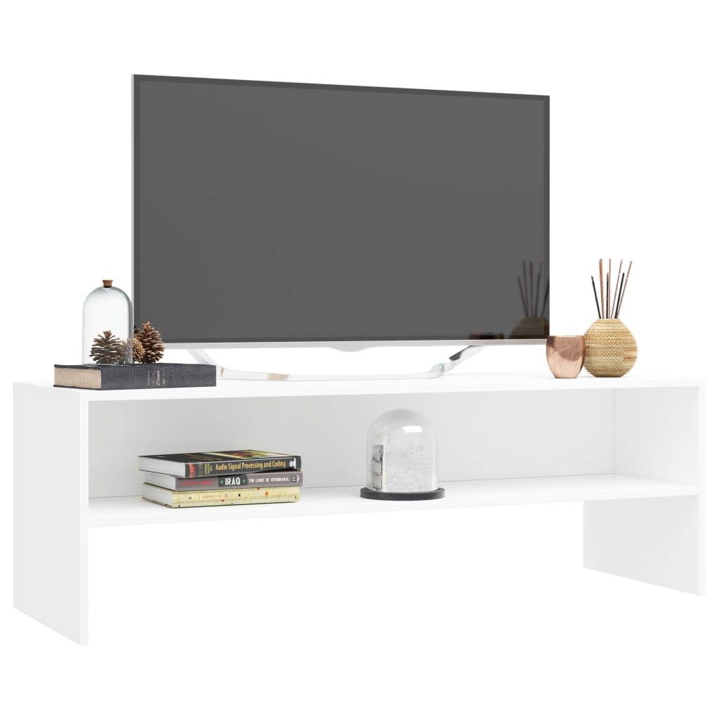 Tv-meubel 120x40x40 cm bewerkt hout wit