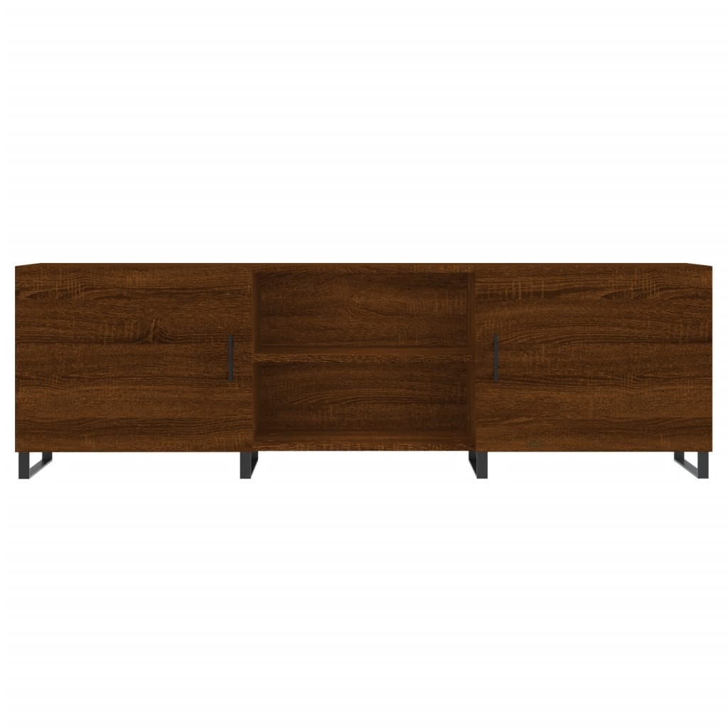 Tv-meubel 150x30x50 cm bewerkt hout bruineikenkleurig
