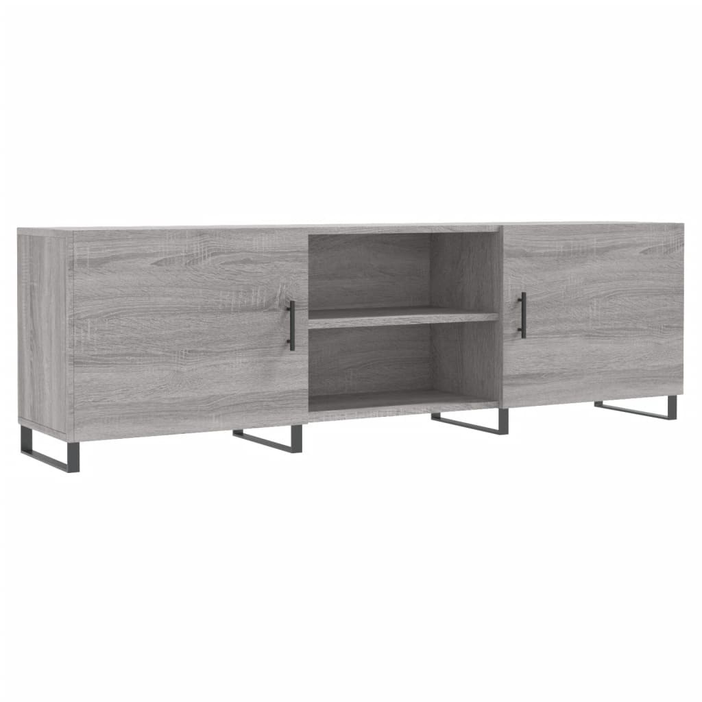 Tv-meubel 150x30x50 cm bewerkt hout grijs sonoma eikenkleurig