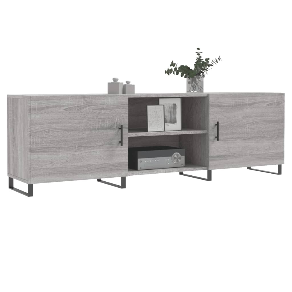 Tv-meubel 150x30x50 cm bewerkt hout grijs sonoma eikenkleurig