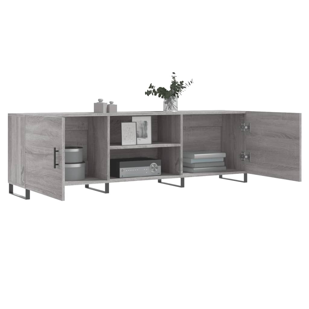 Tv-meubel 150x30x50 cm bewerkt hout grijs sonoma eikenkleurig