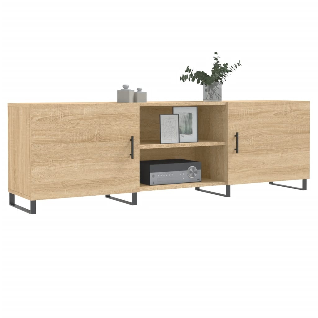 Tv-meubel 150x30x50 cm bewerkt hout sonoma eikenkleurig