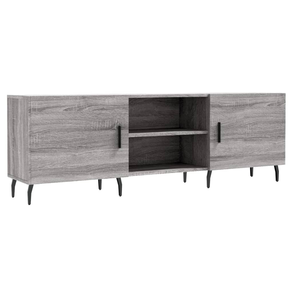 Tv-meubel 150x30x50 cm bewerkt hout grijs sonoma eikenkleurig