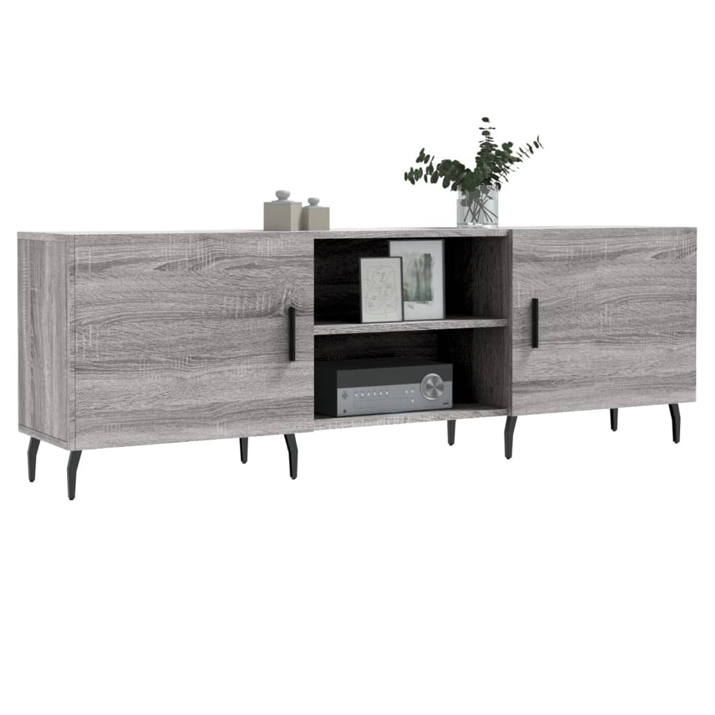 Tv-meubel 150x30x50 cm bewerkt hout grijs sonoma eikenkleurig