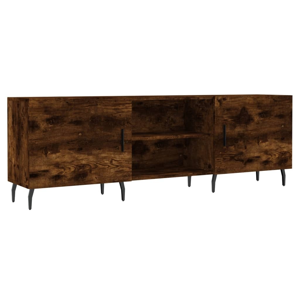 Tv-meubel 150x30x50 cm bewerkt hout gerookt eikenkleurig