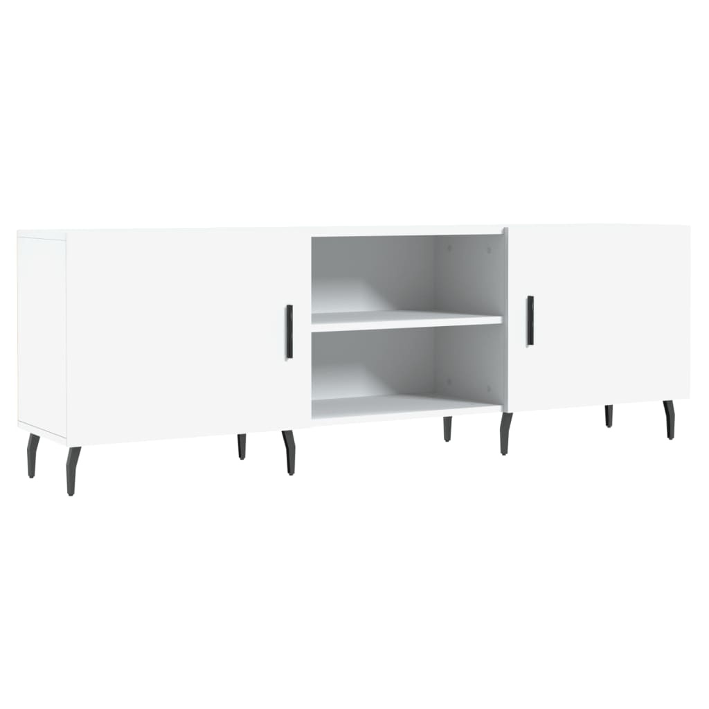 Tv-meubel 150x30x50 cm bewerkt hout wit