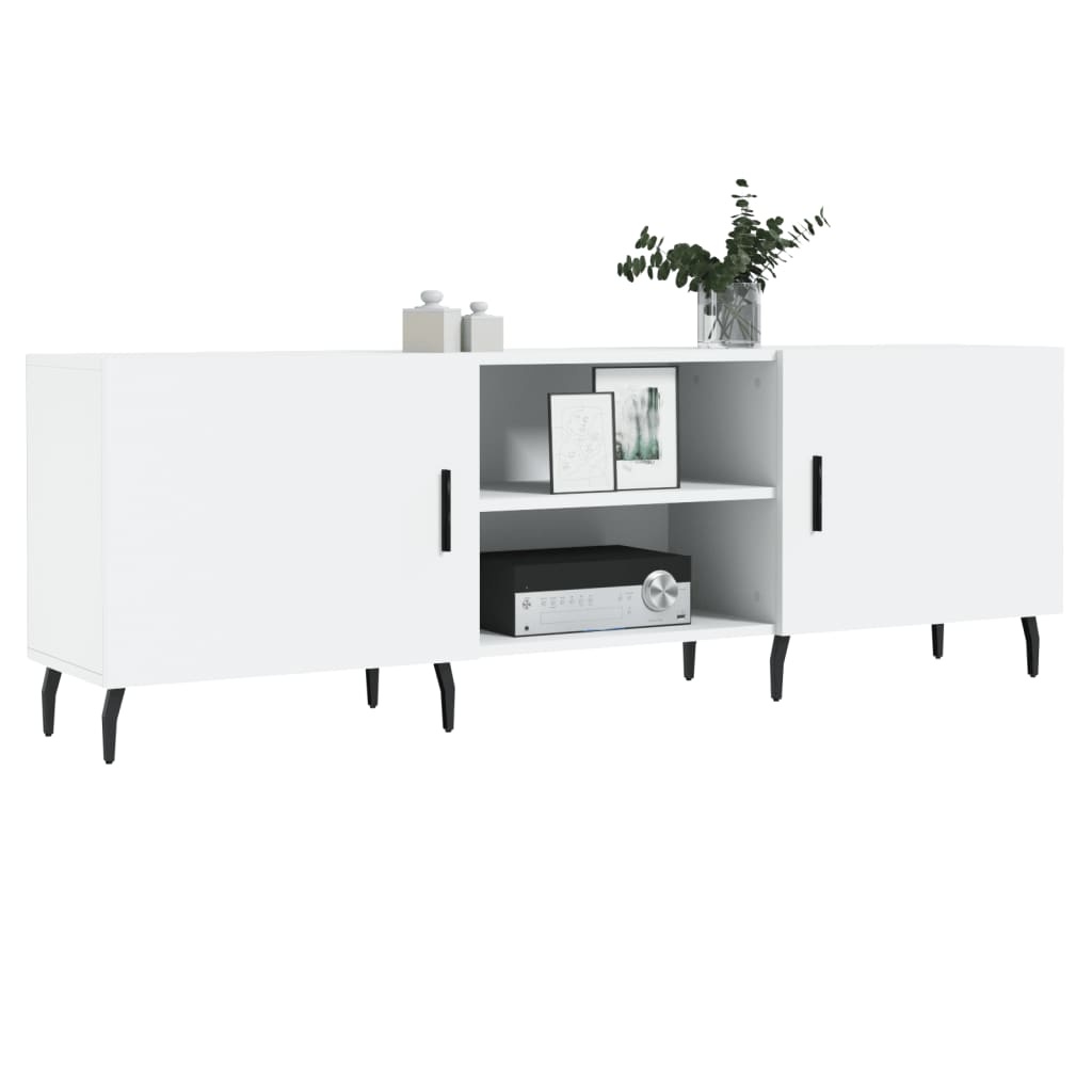Tv-meubel 150x30x50 cm bewerkt hout wit