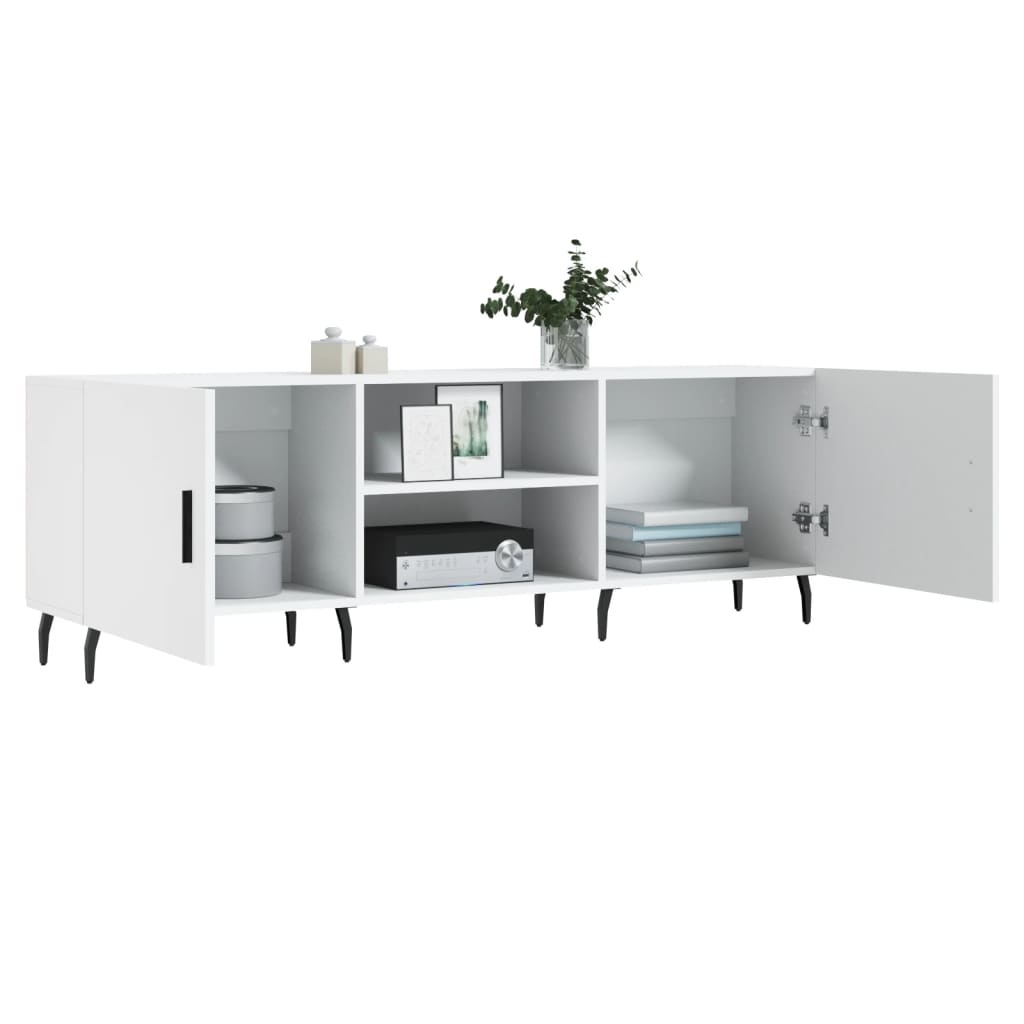 Tv-meubel 150x30x50 cm bewerkt hout wit