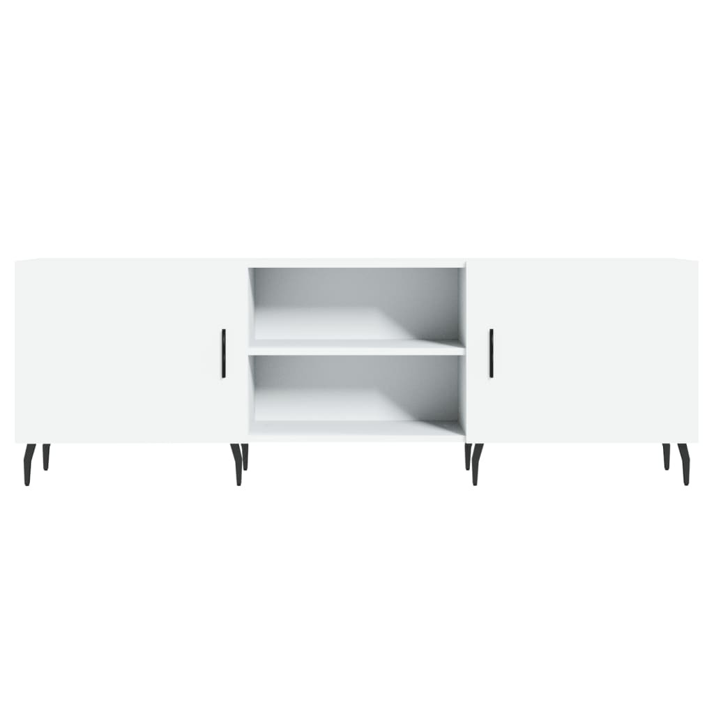 Tv-meubel 150x30x50 cm bewerkt hout wit