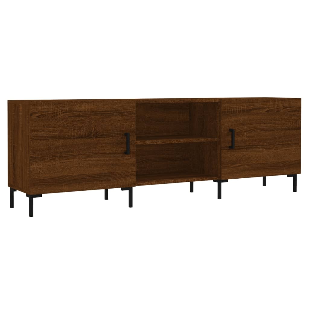 Tv-meubel 150x30x50 cm bewerkt hout bruineikenkleurig